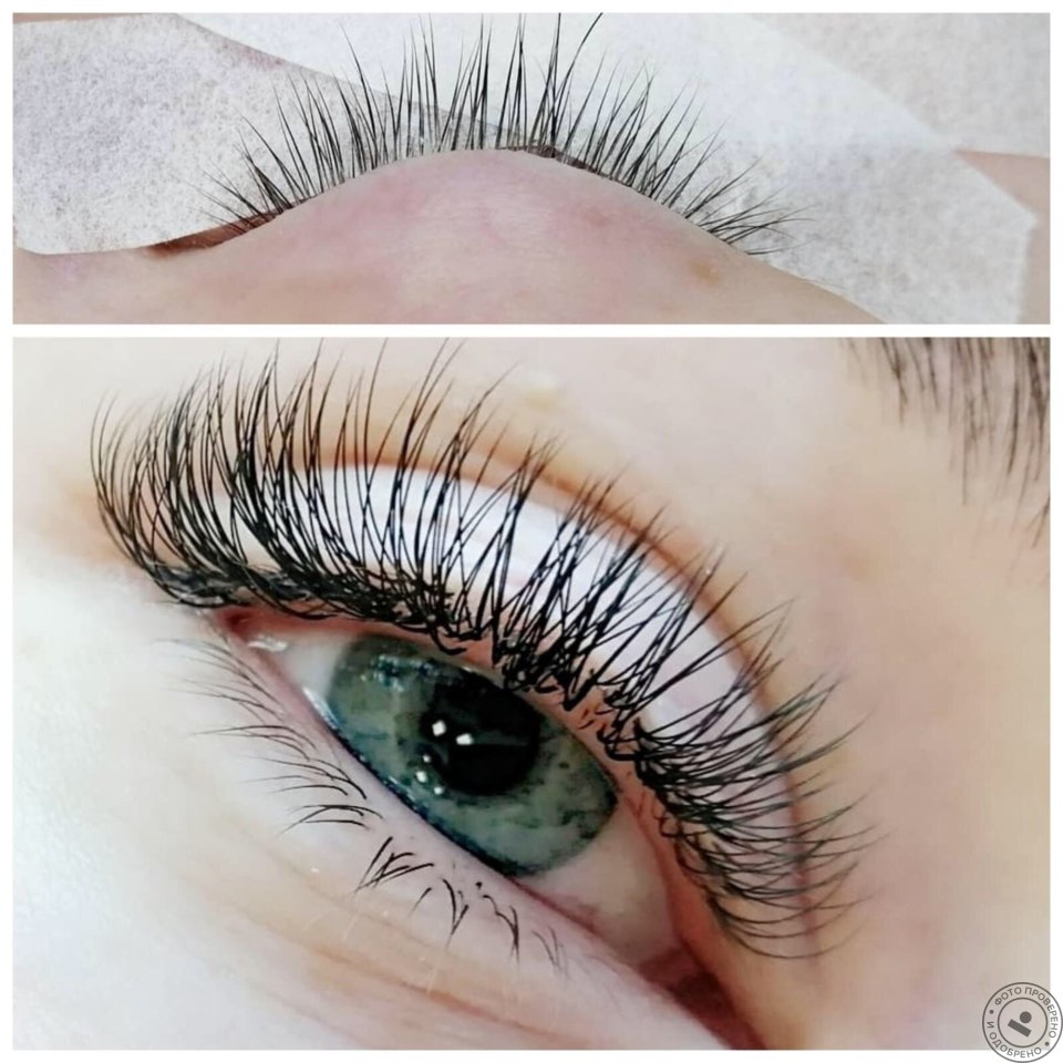 Схема беличий эффект ресниц