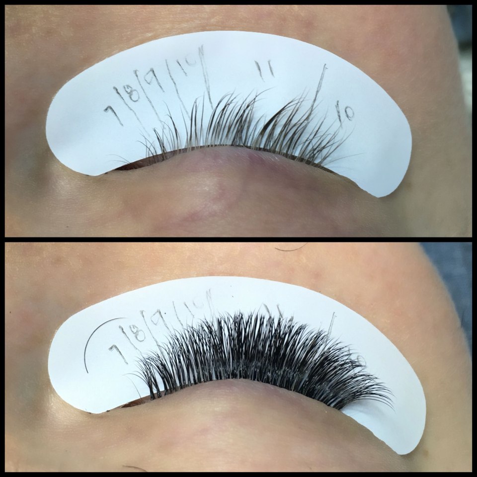 Наращивание ресниц длинные и короткие