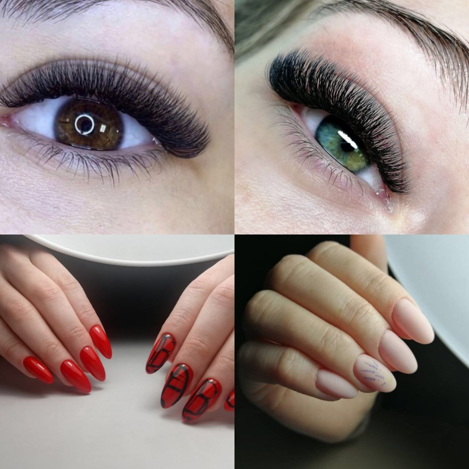 Маникюр наращивание ресниц