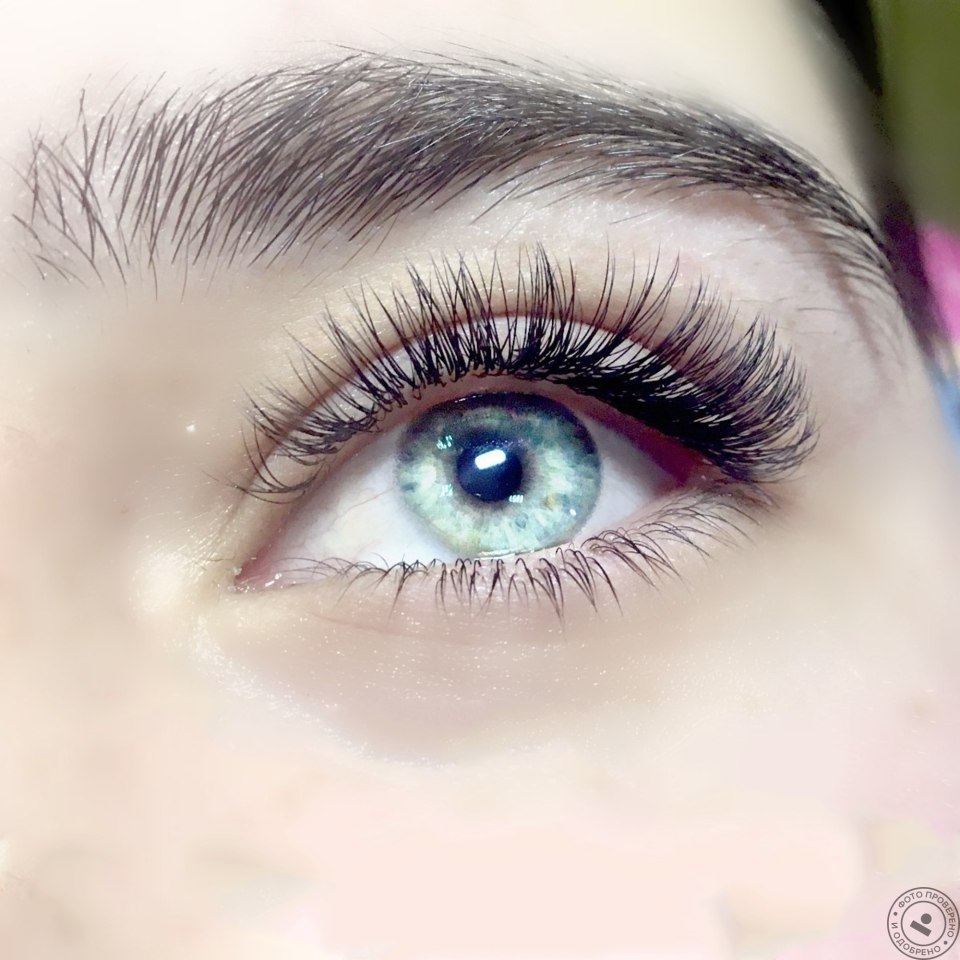 Наращивание ресниц фото до и после