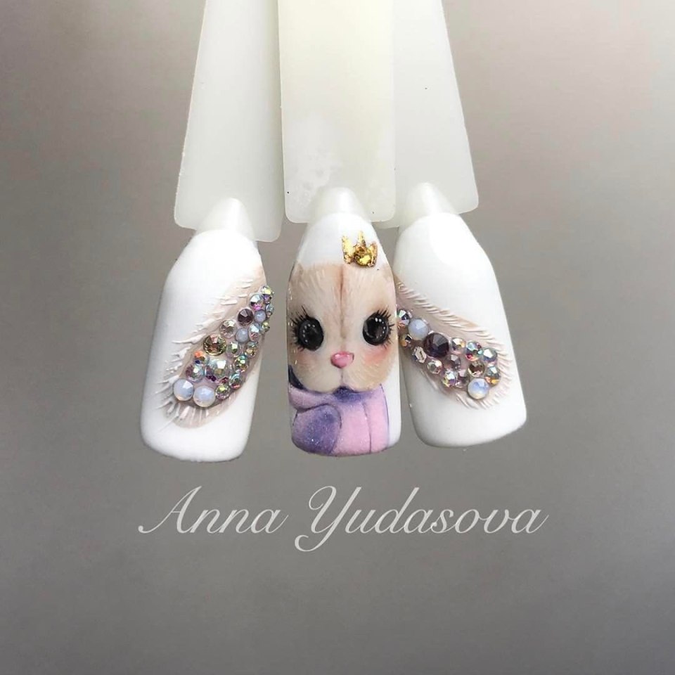Ногти с животными