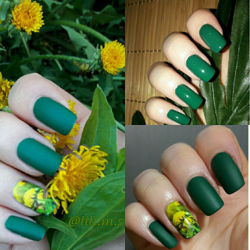 Желто-зеленый цвет ногтей