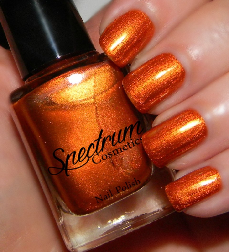 Brown Orange Nail