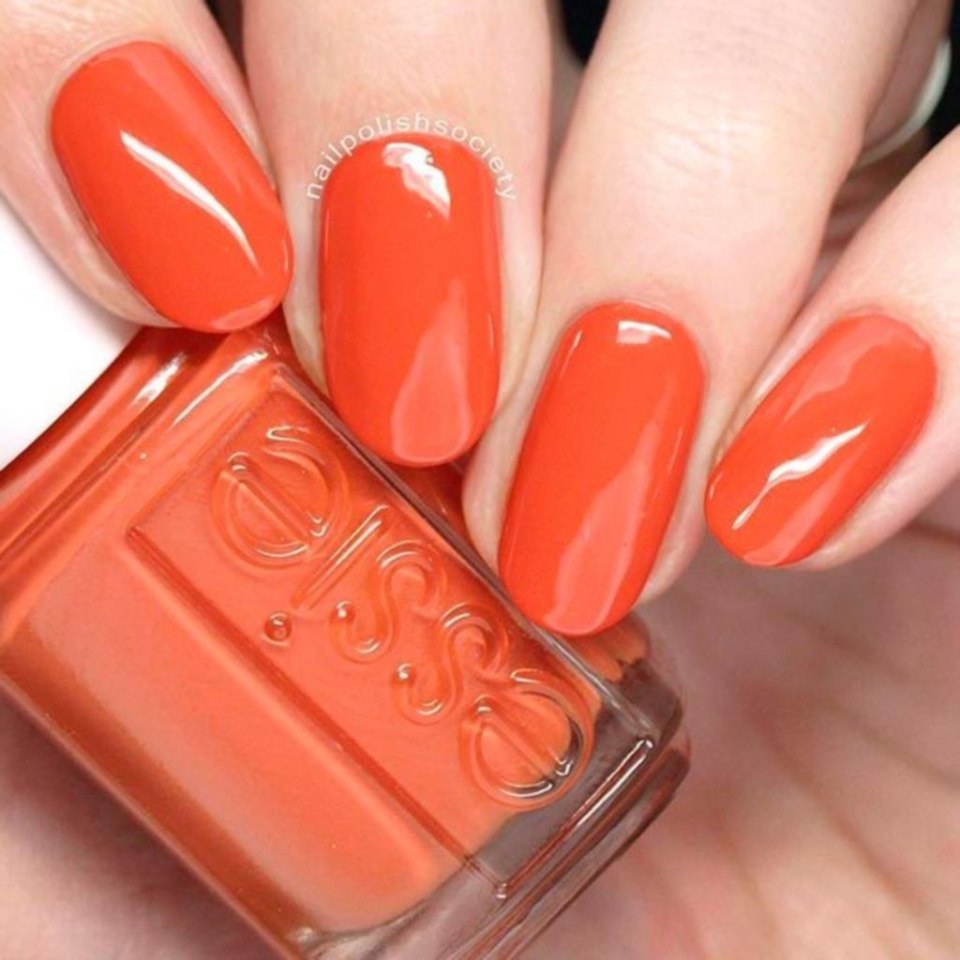 Essie лак красно-оранжевый