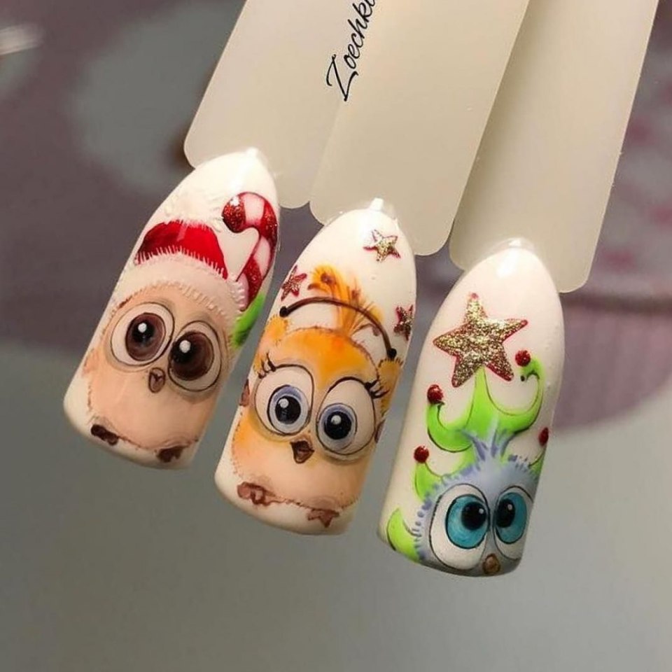 Маникюр с совой