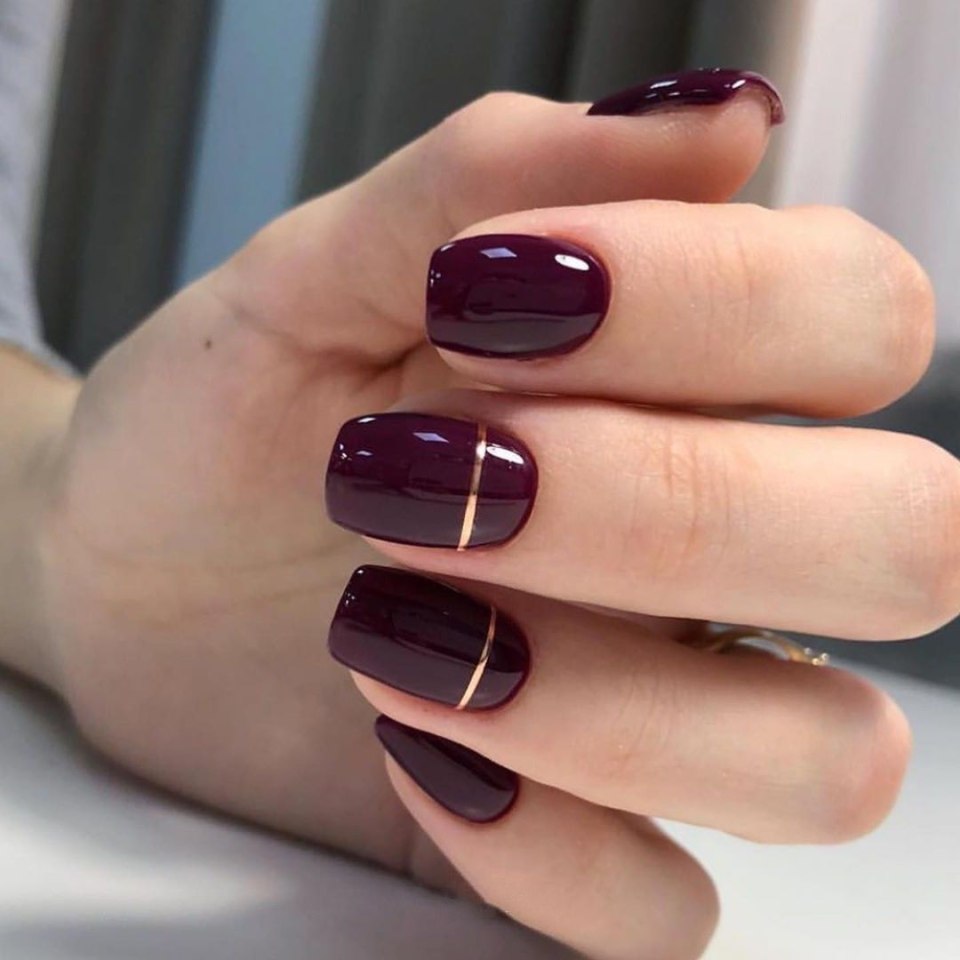 Шеллак на короткие бордовые