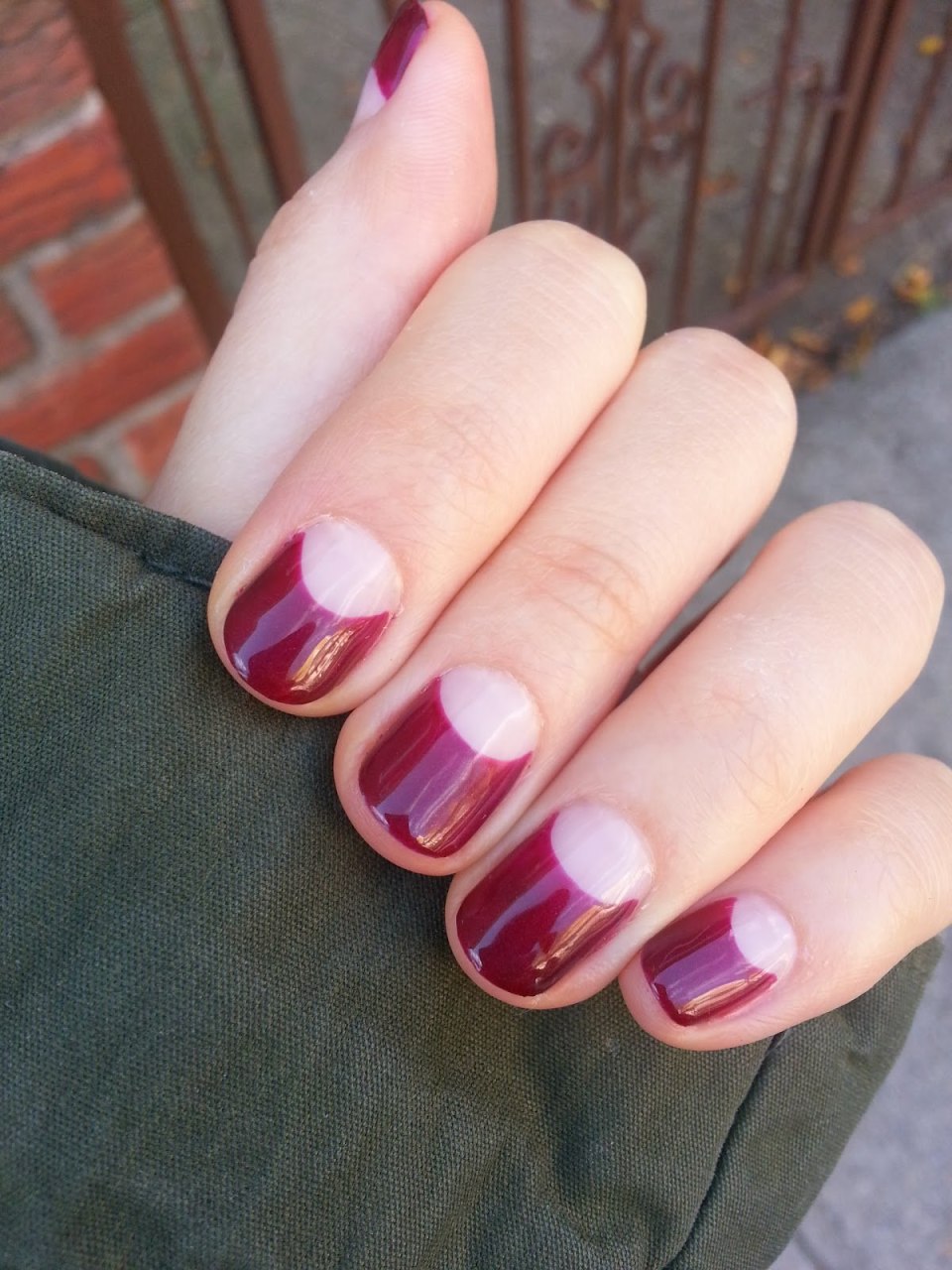 Осенний маникюр со стемпингом