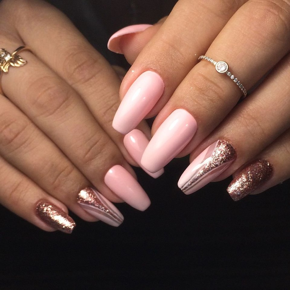 Маникюр на длинные ногти