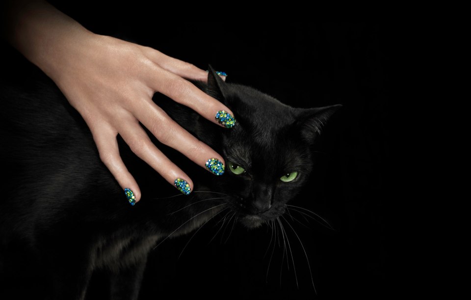 Маникюр кошачий глаз