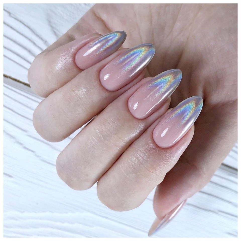 Жемчужная втирка на градиенте