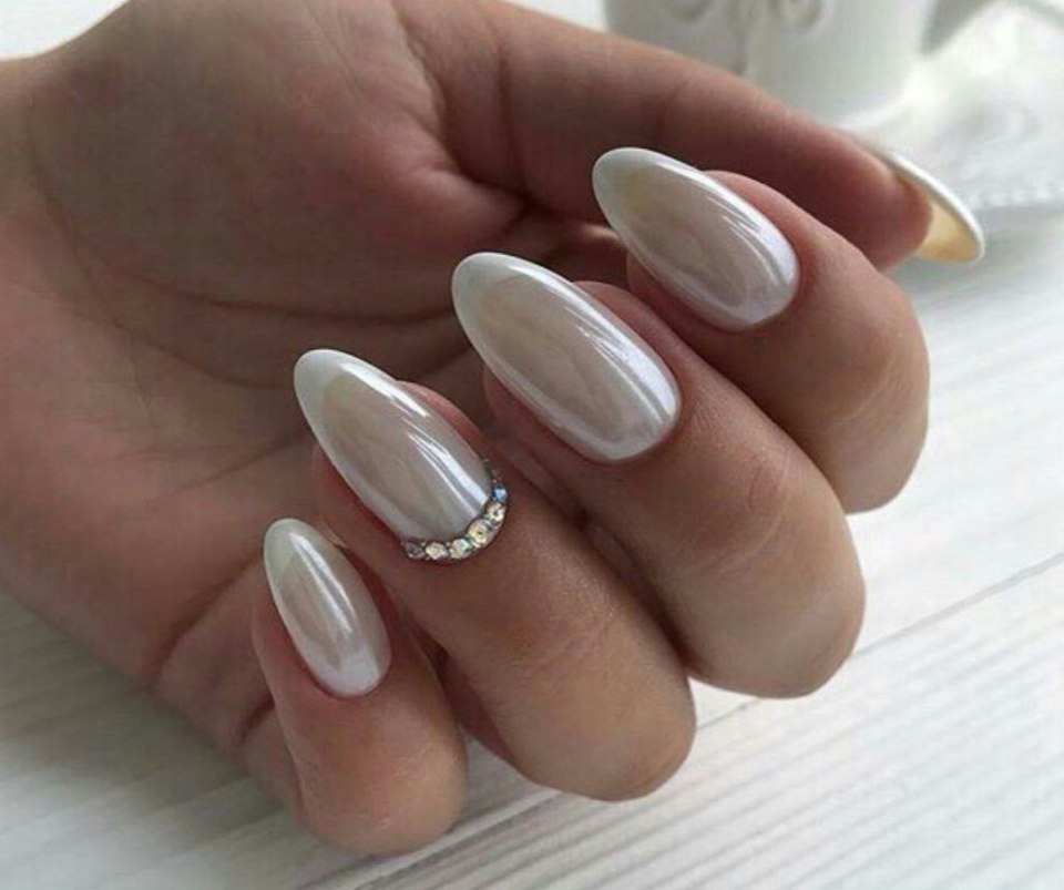 Френч с втиркой жемчужной