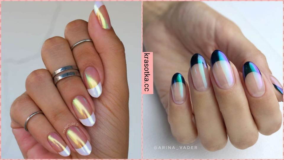 Маникюр френч из втирки