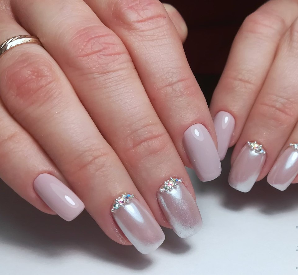 Френч с втиркой жемчужной