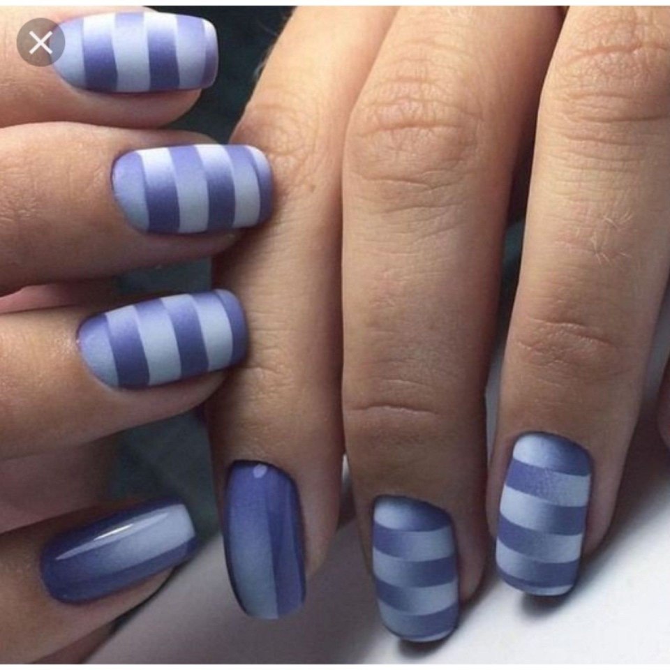 Сиреневые ногти на короткие ногти молодежные