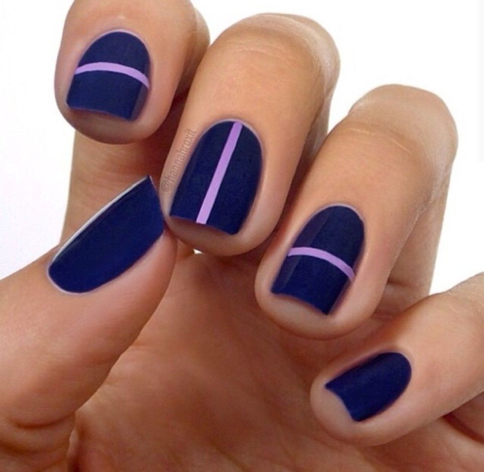 Сиреневый маникюр