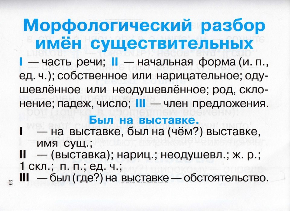 Морфологический разбор слова
