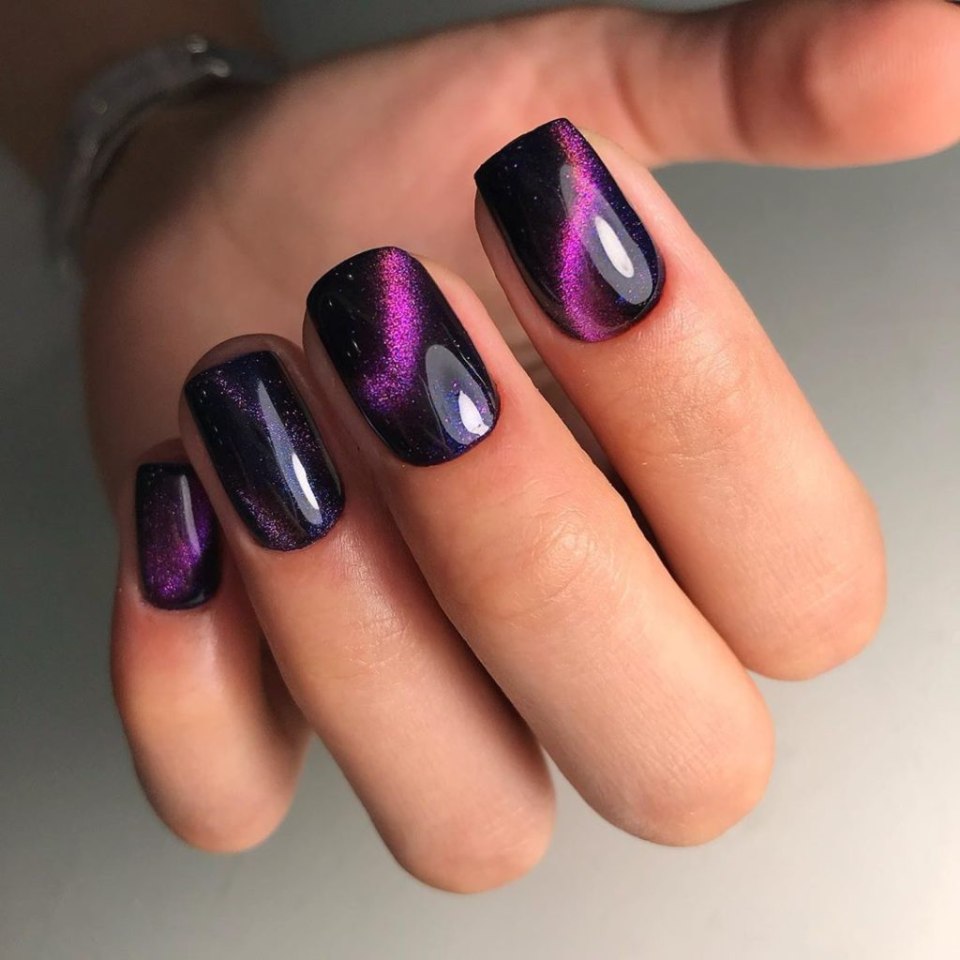 Кошачий глаз маникюр цвета