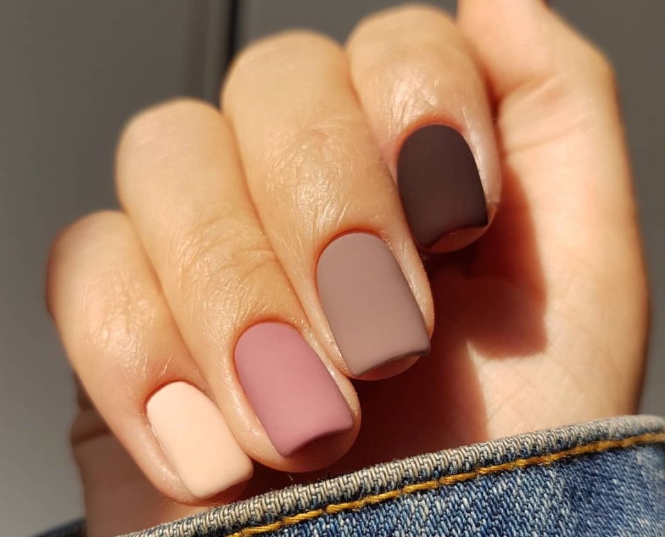Ногти однотонные