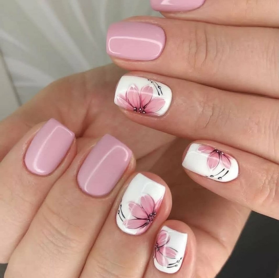 Красивый маникюр на короткие ног