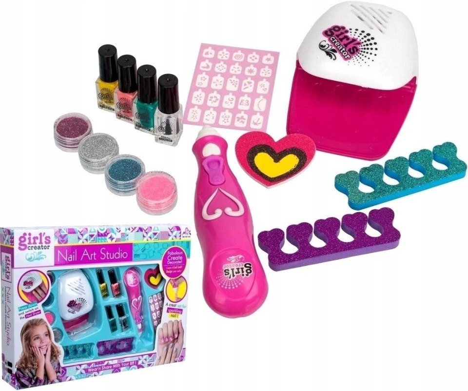 Kiko Nail Art Pens детский маникюрный набор с лампой для ногтей
