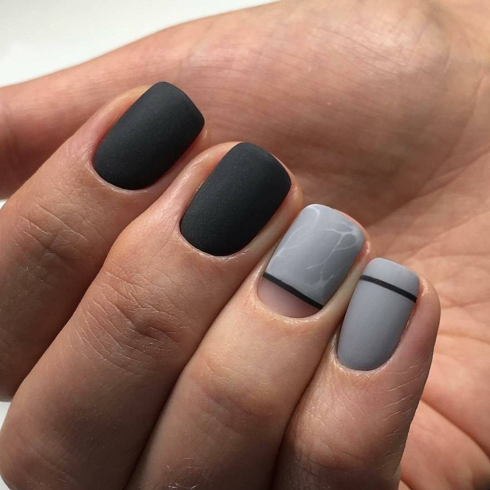 Матовый маникюр на короткие ногти