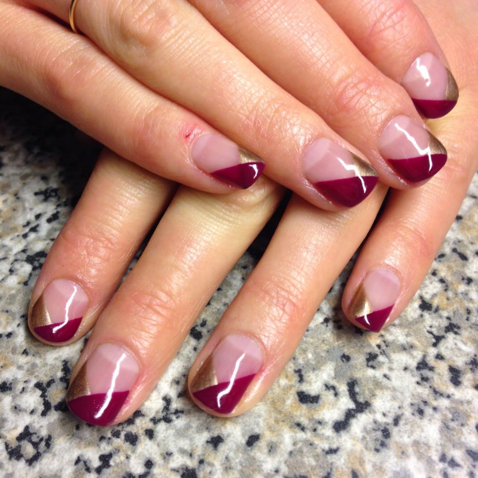 Маникюр на короткие ногти шеллак френч