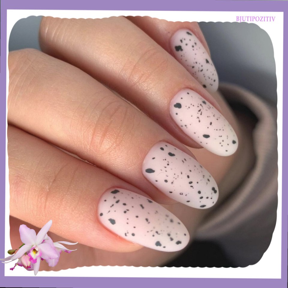 Маникюр перепелиное яйцо 2021