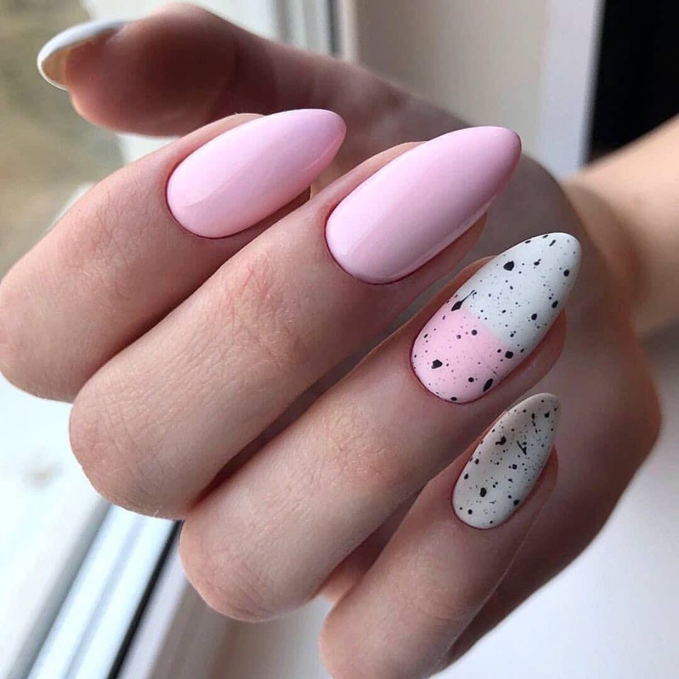 Маникюр перепелиное яйцо 2021