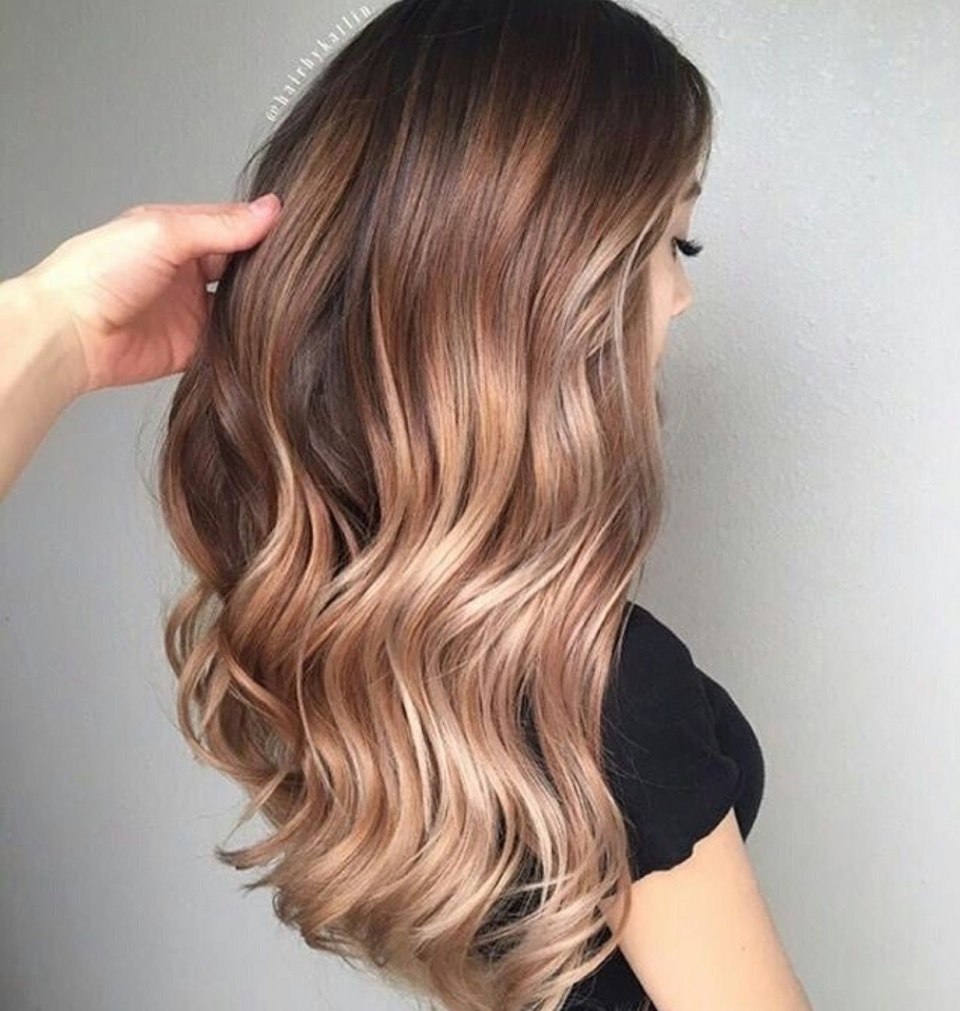 Окрашивание АИР тач до и после на темные волосы