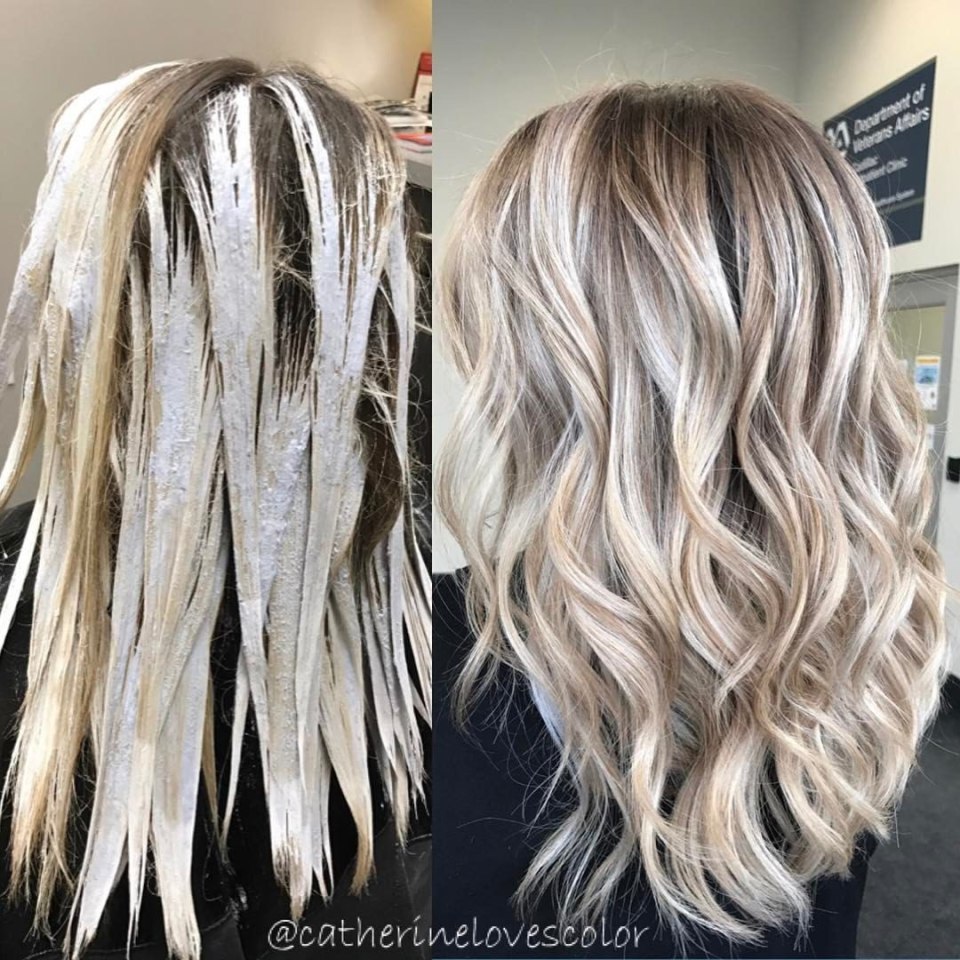 Балаяж на темные волосы 2021