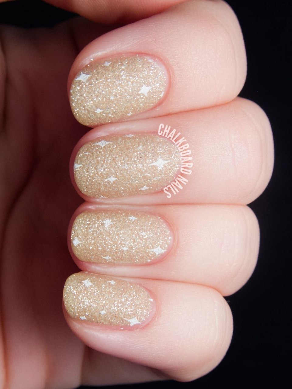 Ногти омбре с блестками