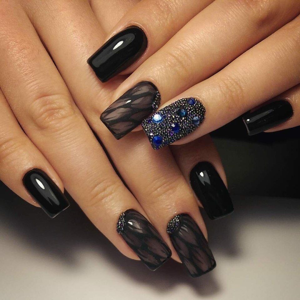 Красивый маникюр на квадратные ногти