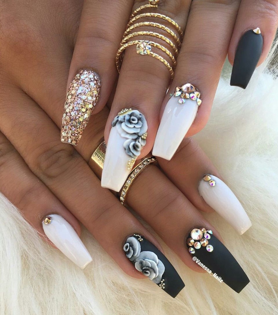 Наращивание ногти красивые шикарные