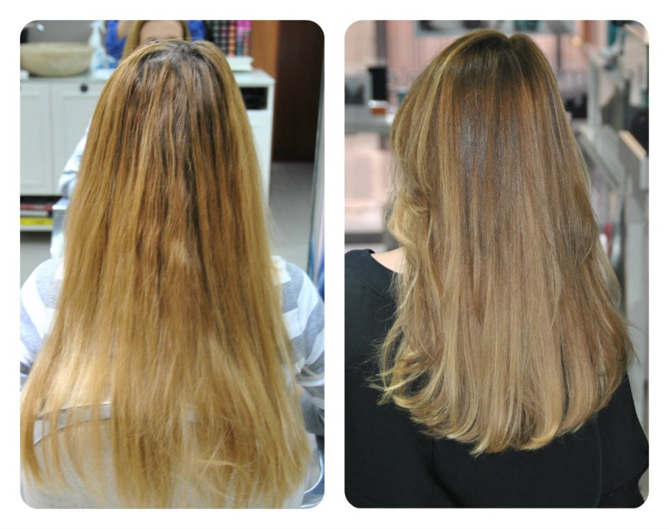 Контурирование волос фото до и после