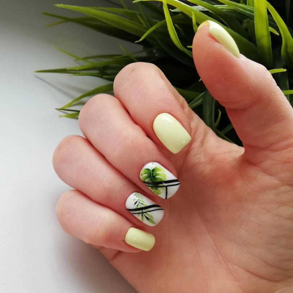 Шеллак на короткие широкие ногти