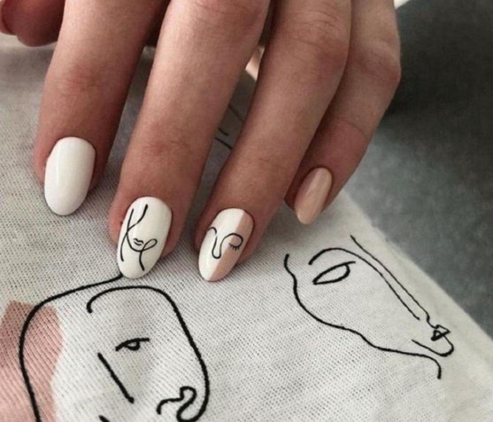 Маникюр нарисованный