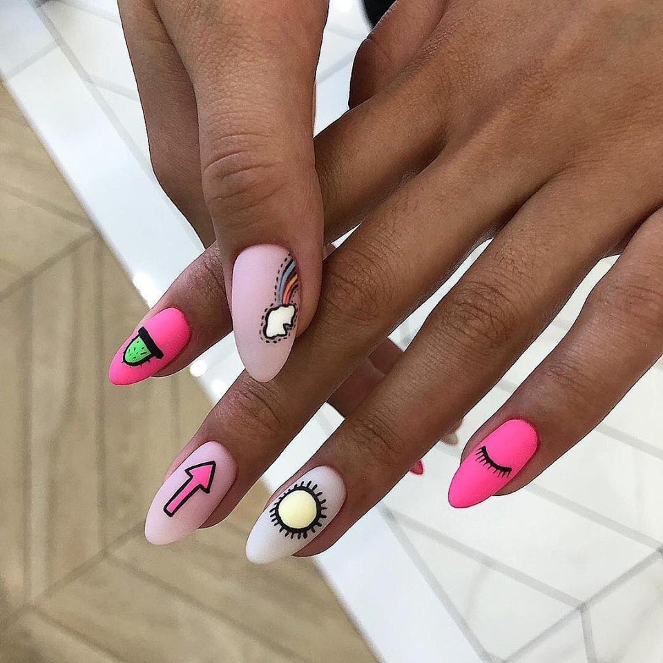 Ногти на лето молодежные