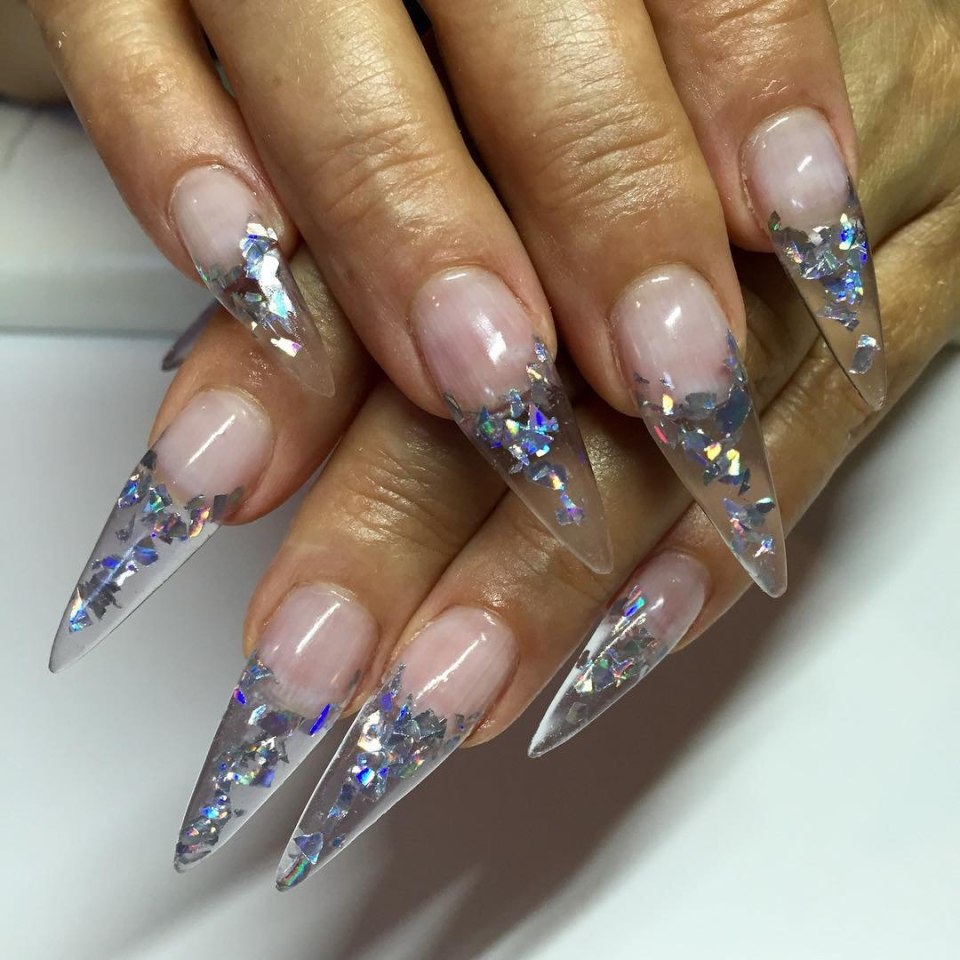 Ногти с блестками