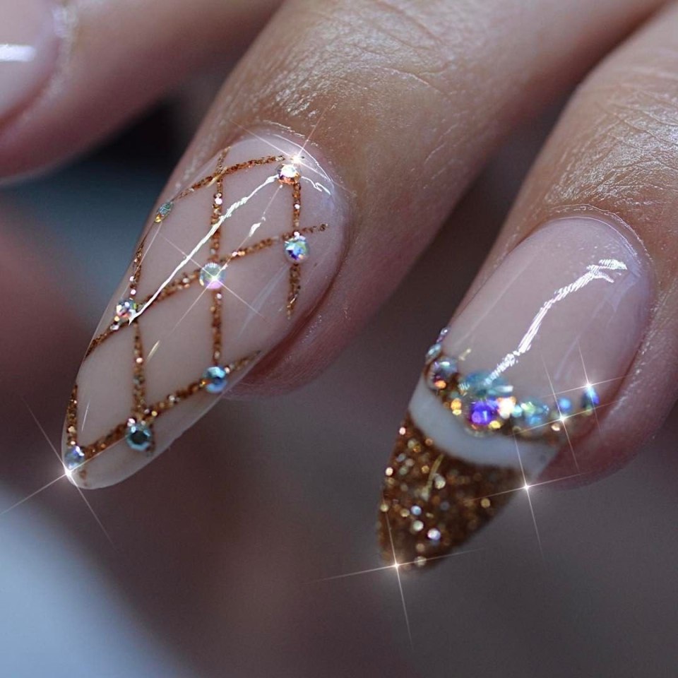 Френч с блестками