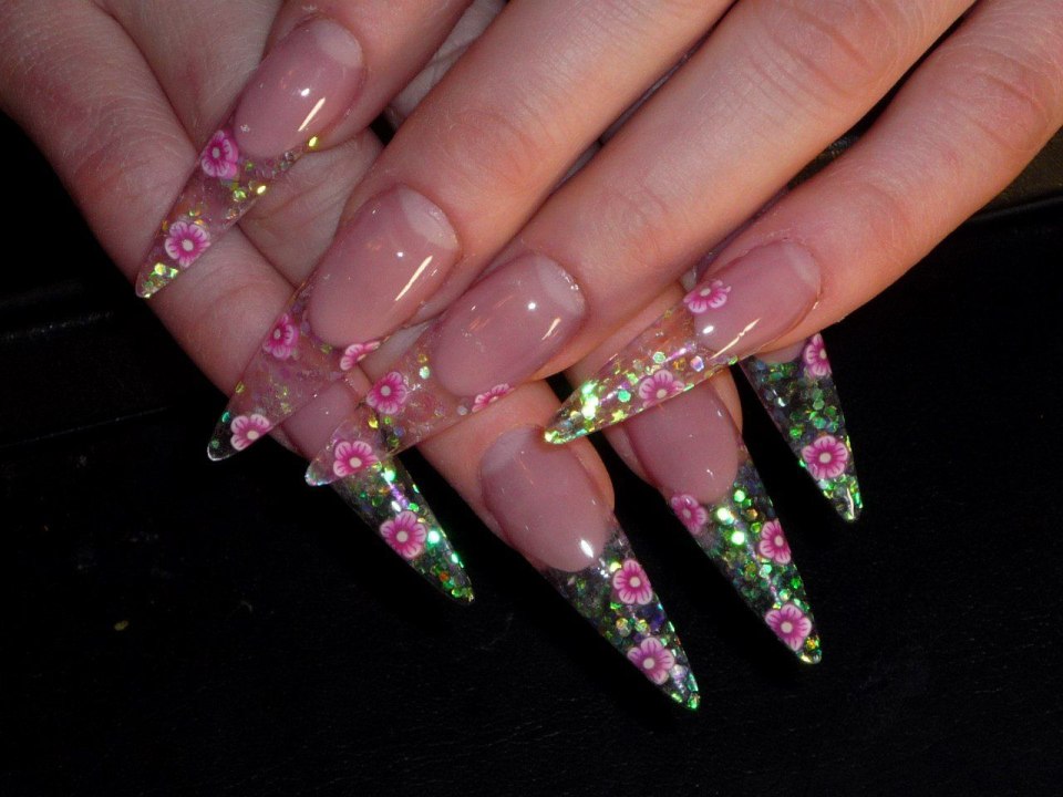 Выкладной френч блестками 2020