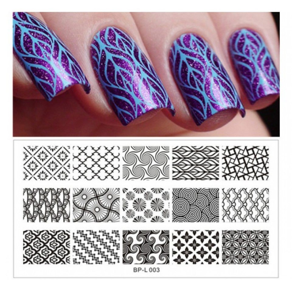 Графические узоры на ногтях