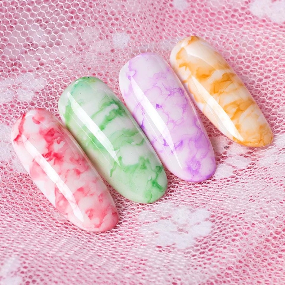Маникюр Акварельные капли
