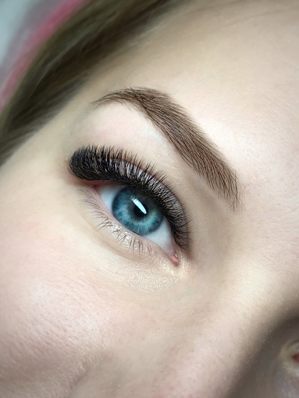 Наращивание ресниц омбре 3d