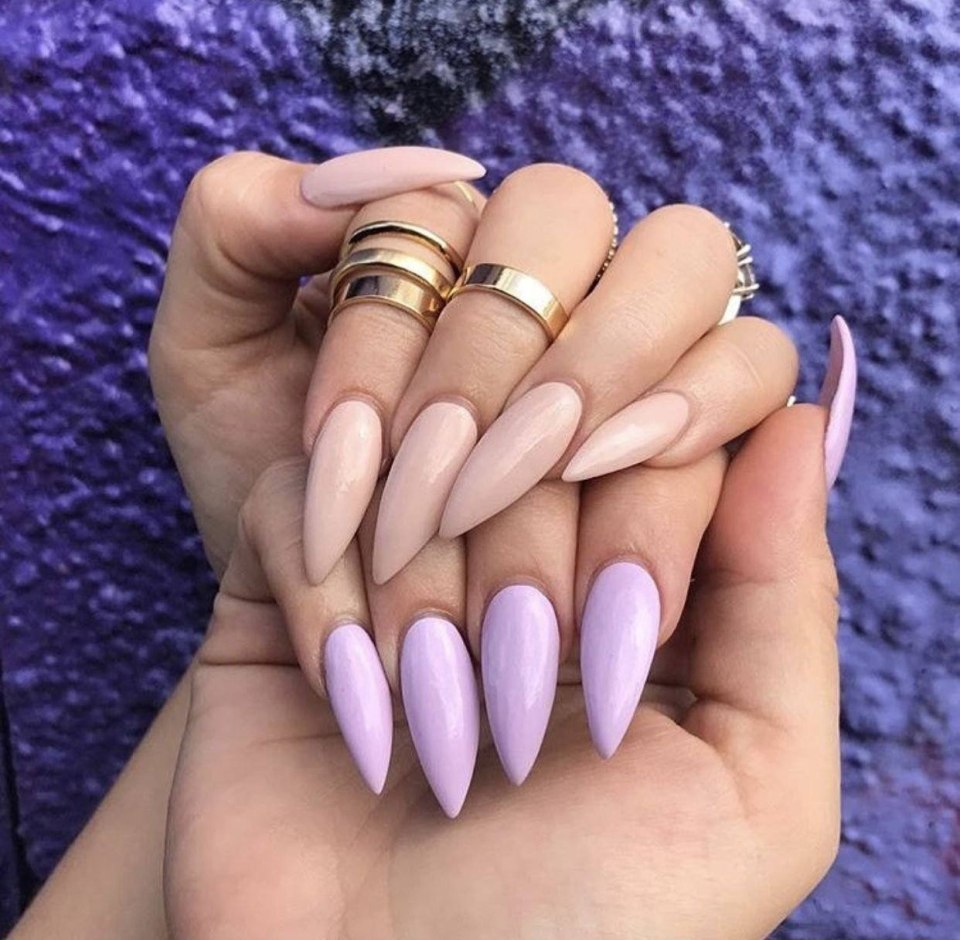 Маникюр на длинный миндаль 2021