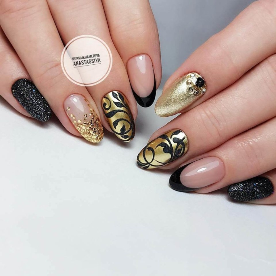 #красота #ногти #ногти2019 #ноготочки #дизайнногтей #nails, 2025 Altın tırnaklar