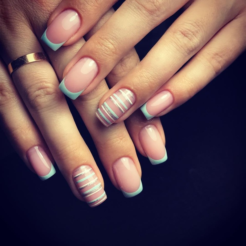 Лунное френч покрытие Shellac