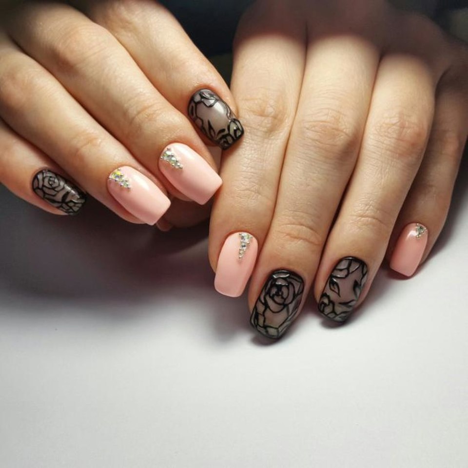 Маникюр вуаль