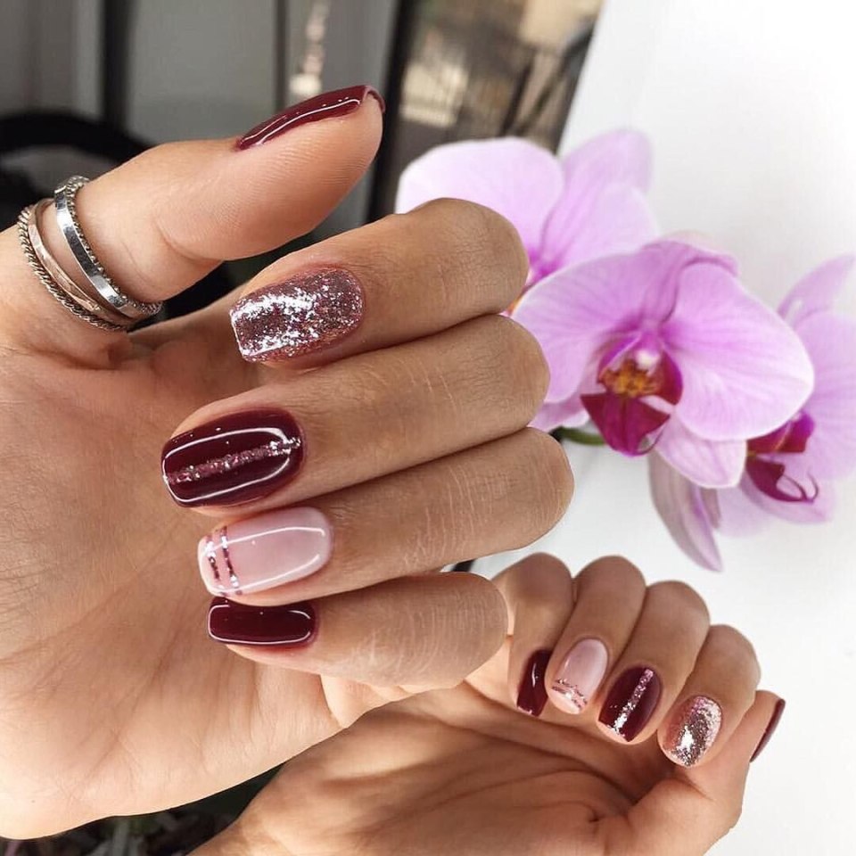 Маникюр в фиолетовых тонах