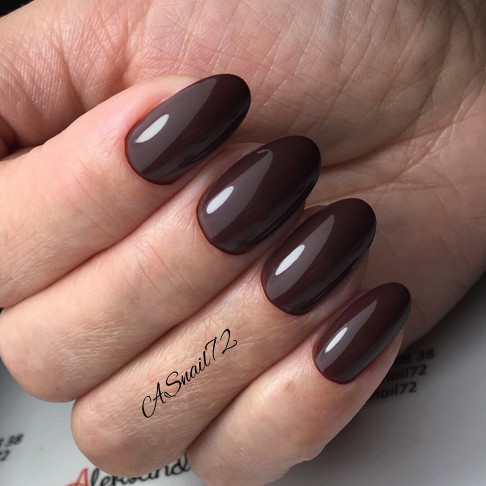Ореховый цвет дизайн ногти