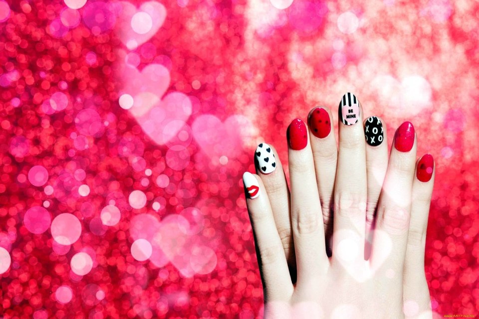 Neon Hearts pattern